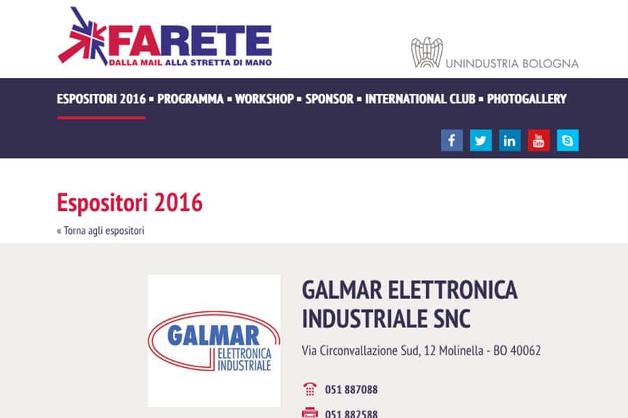 Wir werden an “Farete 2016” Bologna Messe ausstellen